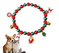 Collar de Navidad para Perro, Collar para Cachorro Femenino, con de Campanilla y Colgantes de árbol de Santa Claus, muñeco de Nieve, Copos de Reno, Accesorio de para Perro y Gato niña