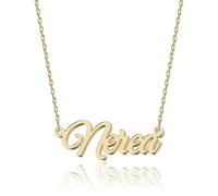Collar de Nombre Personalizado en Oro de 18K Nerea - Colgante de Acero Inoxidable Grabado Personalizable para Mujeres - Regalo para Cumpleaños, Aniversarios, Graduaciones y el Día de San Valentín