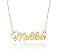 Collar de Nombre Personalizado Matilde en Oro de 18K - Colgante de Acero Inoxidable Grabado Personalizable para Mujeres - Regalo para Cumpleaños, Aniversarios, Graduaciones y el Día de San Valentín