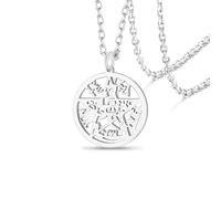 Collar de nudo de brujas Tetragrammaton Pentagram Collares Colgante de nudo celta Protección de la brujería Pagan joyería irlandesa para las mujeres los hombres (Collar Tetragrammaton-Plata 1)