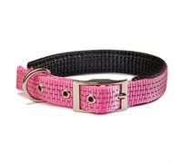 Collar de nylon liso para perros color Rosa