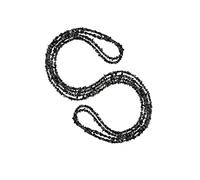 Collar de obsidiana de copo de nieve sin cortar de 100 pulgadas, collar de cuentas de pepitas, piedra preciosa, obsidiana, Gema, Obsidiana