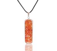 Collar de orgonita de cristal de cornalina - 7 chakras - Colgante de chakra - Piedra curativa - Colgante de orgonita - Regalos espirituales - Accesorios de meditación