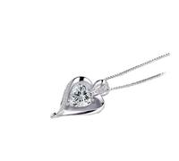 Collar de oro blanco de 18 quilates para mujer con colgante de corazón con cristales de Swarovski Elements, regalo para madre, esposa, novia, cumpleaños, día de la madre, Navidad, San Valentín