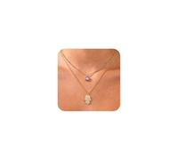 Collar de oro para mujer, chapado en oro de 14 quilates, gargantilla Hamsa, collar de protección contra el mal de ojo, no se deslustra, amuleto de la suerte, regalo espiritual para novia, esposa