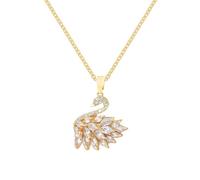 Collar de pájaros de animales brillantes, elegante colgante de cisne para, Siehe Beschreibung, Acero de titanio, Sin piedra preciosa