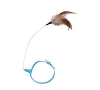 Collar de para gatos - Varilla interactiva que pierde el pelo para gatitos, collar de plumas para gatos, juguetes para ejercicio, entrenamiento y entretenimiento diario al aire libre, en el