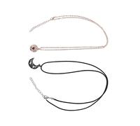 Collar de Pareja, Firme, Resistente, de Moda, de Aleación, con Forma de Luna, Collar con Colgante, Exquisito para Fiestas de Baile(Color 2)