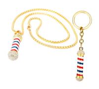 Collar de Peluquería de Aleación Dorada, Colgante Decorativo Portátil