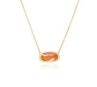 Collar De Pendiente De Serpiente De Carnelian™ En Plata De Ley Baño De Oro