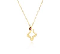 Collar De Pendiente De Serpiente De Granate™ En Plata De Ley Baño De Oro