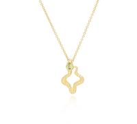 Collar De Pendiente De Serpiente De Peridoto ECFEW™ En Plata De Ley Baño De Oro