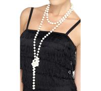 Collar De Perlas 180cm Dama Flapper Accesorio De Disfraz Elegante