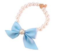 Collar de perlas ajustable, collar para mascotas con lazo, colgante de perlas, joyas para gatos y perros, decoración para mascotas, adecuado para razas pequeñas, perros, gatos, cachorros, gatitos,