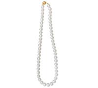 Collar de perlas blancas de 8 mm para mujer, 15.7 pulgadas de largo, cierre absorbente, perfecto para bodas, fiestas y citas, talla única, Perla, No es una piedra preciosa