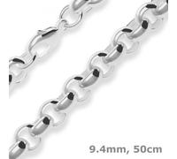 Collar De Perlas De 9,4Mm Cadena De Plata De 925 50Cm