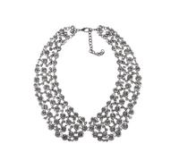 Collar de perlas de aleación ajustable, diseño de círculo completo exagerado de 21-50 cm para un aspecto llamativo, talla única, Acetato, No es una piedra preciosa