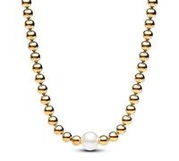 Collar De Perlas De Cultivo De Agua Dulce Tratadas Pandora & Bolas 363176C01-45