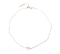 Collar de perlas ligero hecho a mano con estrella de mar, cadena de cuentas única para un estilo sin esfuerzo (blanco)