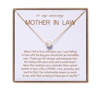 Collar de Perlas Mujer - Regalo Suegra y Regalos para Suegra para Boda, Cumpleaños, Día de la Madre, Joyas de Mujer Elegantes, Bisutería Dama Fina, Accesorios de Moda para el Uso Diario de Ella