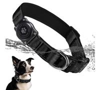 Collar de perro AirTag mejorado, soporte impermeable IP68 para collar de perro, reflectante, ultraduradero, cómodo acolchado, collares de perro resistentes para perros pequeños, medianos y grandes (L