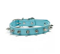 Collar de Perro antimordida con Tachuelas y púas, Collar for Perro de Piel sintética Apto for Perros pequeños, Collar Deportivo for Perros Bulldog Pug, Collar for Cachorros y Gatos (Color : Sky Blue