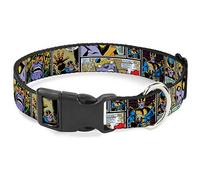 Collar de perro con clip de plástico Thanos Comic Scene Blocks de 18 a 32 pulgadas, 1.5 pulgadas de ancho