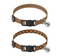 Collar de perro con hebilla de liberación para niñas y niños, paquete de 2 unidades, diseño clásico de leopardo, cosecha de girasol y frutas