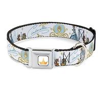 Collar de perro con hebilla para cinturón de seguridad, entrenador de calabaza de Cenicienta y ratones con escritura Blues de 20 a 31 pulgadas, 1.5 pulgadas de ancho