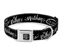 Collar de Perro con Hebilla para cinturón de Seguridad Friends The Television Series Logo Negro Blanco Multicolor 13 a 18 Pulgadas 1.5 Pulgadas de Ancho