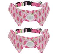Collar de perro con pajarita, collar de esmoquin formal ajustable para perro con collar de camisa extraíble, collares de gato para mascotas pequeñas, patrón de sandías