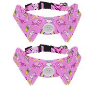 Collar de perro con pajarita, collar de esmoquin formal ajustable para perro con collar de camisa extraíble, collares de gato para mascotas pequeñas, patrón de unicornio, ballena, helado, cactus