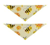 Collar de perro de abeja y panal, piel suave y ligera, 2 piezas para un regalo que las mascotas quieren disfrazarse de 25 1 x 9 8 pulgadas