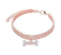 Collar de perro de fantasía - Collar de diamantes de imitación, colgante de hueso brillante | Elegante joyería para perros de gato para bodas, fiestas, accesorios mágicos para cachorros, gatitos, uso