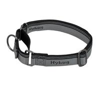 Collar de Perro de martingala Reflectante Hyhug Pets con Nailon de Tejido Jacquard Agradable para Perros de Uso Diario. (Medio M, Gris definitivo)