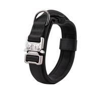 Collar De Perro De Nailon Ajustable, Táctico Militar, Pastor, Bulldog, Labrador, Caza, Acampada, Entrenamiento, Al Aire Libre,Negro,l