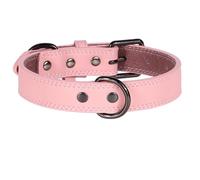 Collar de perro de piel sintética suave y cómodo, ajustable, para mascotas, pastor alemán, labrador, bulldog francés, marrón, negro, collar de entrenamiento para perros, A, S