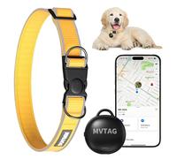 Collar de Perro GPS con rastreador - Dispositivo de Seguimiento/Rango Ilimitado/Modo perdido para Perros Juego de Collar Inteligente de tamaño Ajustable - Funciona con Apple Find My (Solo iOS)