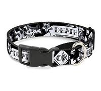 Collar de Perro Martingale con Hebilla Death or Glory Black/White, 2,5 x 38 x 66 cm