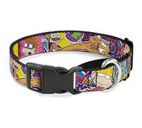 Collar de Perro Martingale con Texto en inglés Nick 90's Rewind 7-Character/4-Logo Collage, tamaño Grande, 2,5 x 38 cm