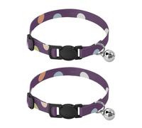 Collar de perro pequeño con lunares coloridos, paquete de 2 collares para cachorros, ajustables de 10.6 a 17.1 pulgadas