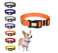 Collar de perro personalizado con nombre grabado, collares reflectantes ajustables para mascotas con hebilla de metal