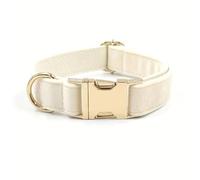 Collar de perro personalizado de terciopelo, grabado personalizado con nombre y número de teléfono, collares ajustables suaves y cómodos, tamaño pequeño y mediano (blanco, S)