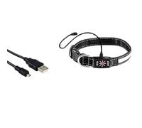 Collar de perro recargable con luz LED, IPX7, impermeable, multicolor, correa ajustable, para pasear por la noche, todos los tamaños de perro