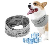 Collar de Perro refrescante, Materiales autorefrigerantes, refrescante y cómodo y es 100% Seguro para Animales, disipación de Calor, Bandana para Perro, Talla S, Gris