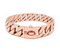 Collar de perro resistente, cadena cubana de 32 mm con hebilla de seguridad, collar Pitbull a prueba de masticación para perros medianos y grandes