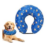 Collar de perro, suave, inflable, protección contra fugas, collar ajustable para cachorros, collar curativo contra lamiendo, rascarse después de la castración o