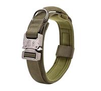 Collar de perro táctico militar al aire libre, collar de entrenamiento para perro, collar ajustable de nailon transpirable para perro labrador, pastor alemán, B, M