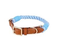 Collar de perro tejido de algodón resistente que proporciona comodidad para perros pequeños, ideal para caminar al aire libre, collar de algodón para perro