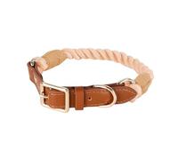 Collar de perro tejido de algodón resistente que proporciona comodidad para perros pequeños, ideal para caminar al aire libre, entrenamiento elegante